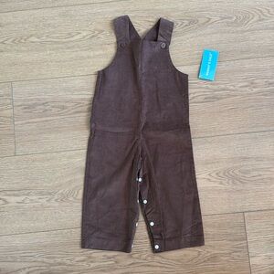2T boys brown corduroy overall